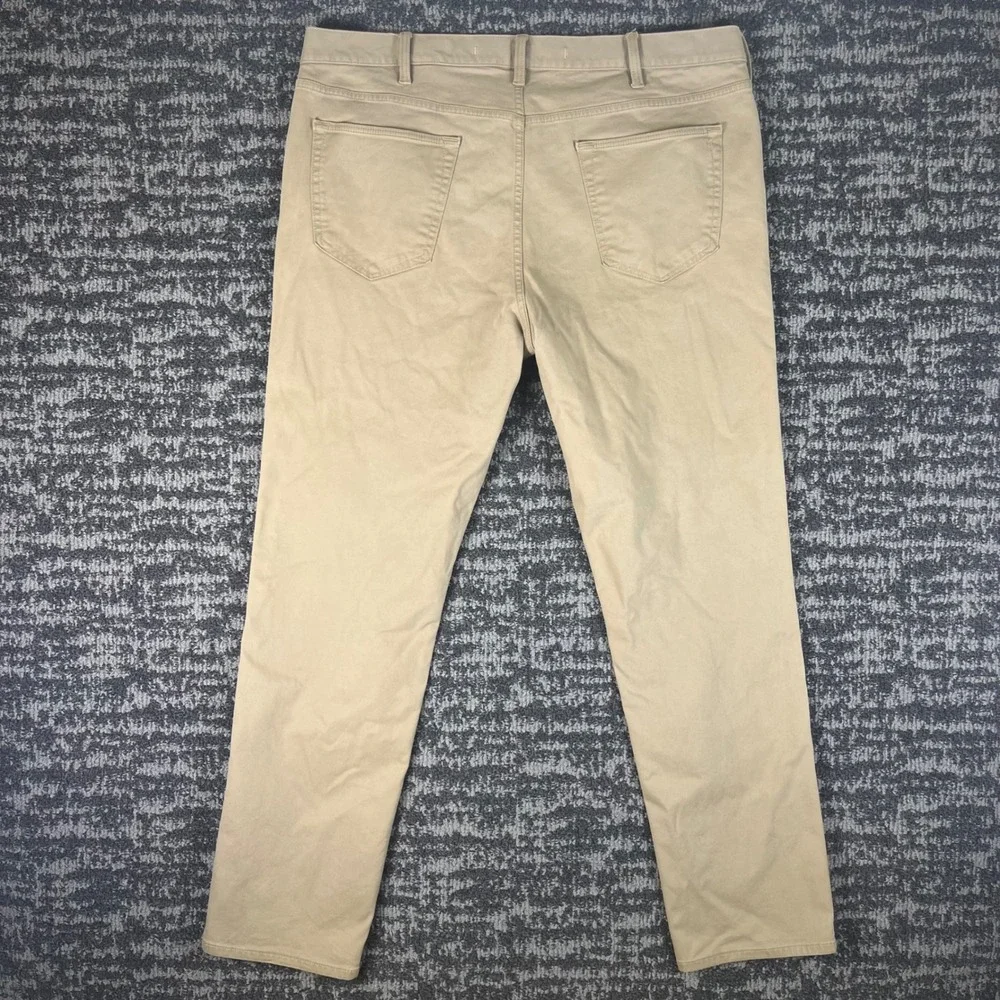 Banana Republic Slim Twill Traveler Pants Mens 40x32 Khaki Tan Stretch